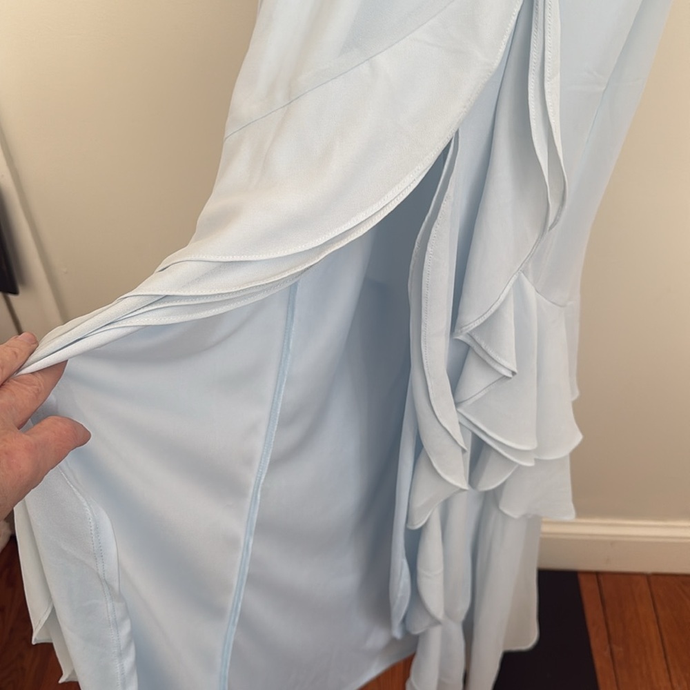 Lulu's Pale Blue Ruffle Gown - Picture 8 of 11